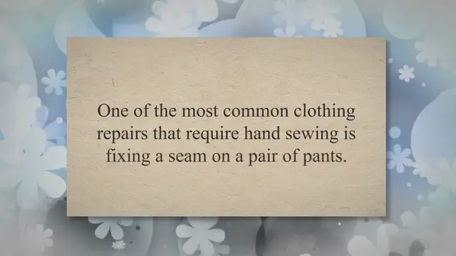 Video thumbnail for How To Hand Sew A Seam On Pants Best Materials (2023) - SewingMachineZig