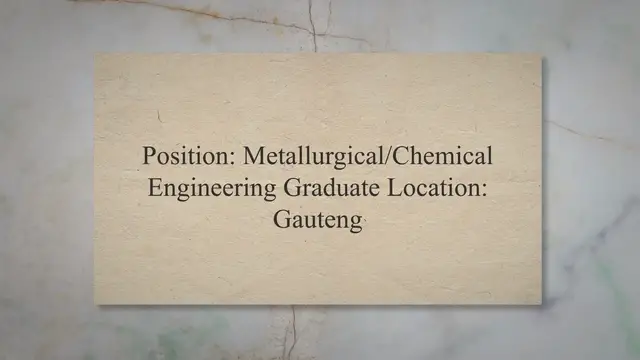 'Video thumbnail for Samancor: Metallurgical/Chemical Engineering Graduate'