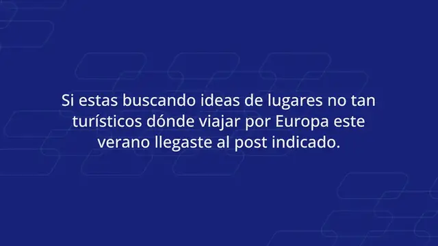 Video thumbnail for 7 sitios NO TAN TURISTICOS donde viajar por Europa este verano