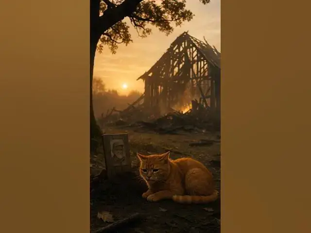 'Video thumbnail for Rescued Cat Cries Out for Owner Lost in Tragic Fire #shorts #cat #sad #viral'