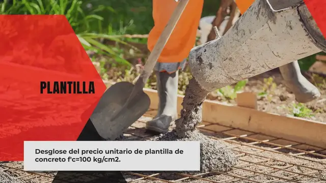 'Video thumbnail for Análisis de Precio Unitario de Plantilla de Concreto'