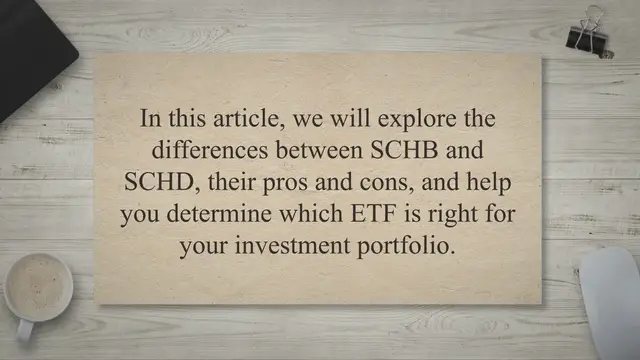 Video thumbnail for SCHB Vs SCHD: Understanding the Differences and Choosing the Right ETF for Your Investment Portfolio (3 Min Read)