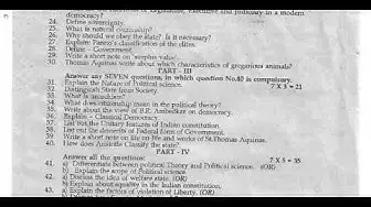 Video thumbnail for 11th Political Science Quarterly Exam Question Paper 2019-20 | English Medium | Team Aspirants