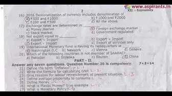 Video thumbnail for 12th Economics Quarterly Exam Question Paper 2019-20 | English Medium | Team Aspirants