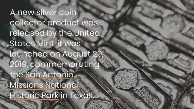 Video thumbnail for 2019-P San Antonio Missions 5 Oz Silver uncirculated coin released