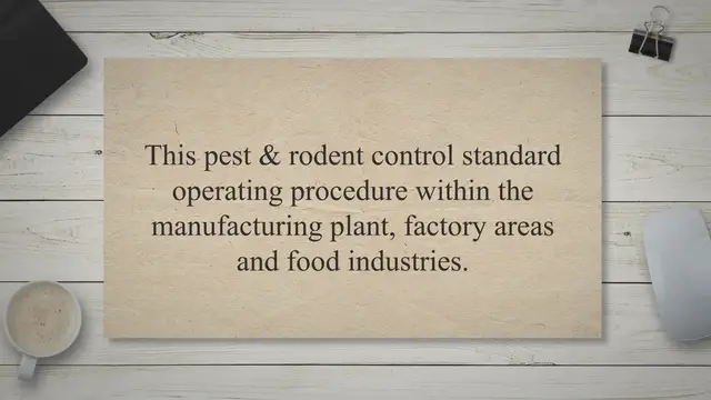 Video thumbnail for SOP on Pest & Rodent Control