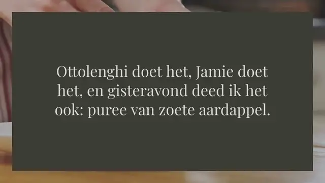 Video thumbnail for Puree van zoete aardappel met coriander