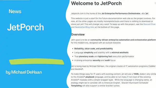 Video thumbnail for JetPorch: Rust automation like Ansible led by Michael DeHaan