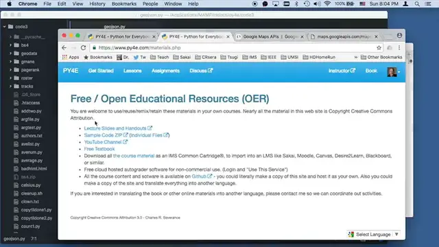 'Video thumbnail for Using Web Services - Code Example: geojson.py - Python Tutorial - (52) Python for Beginner Series'