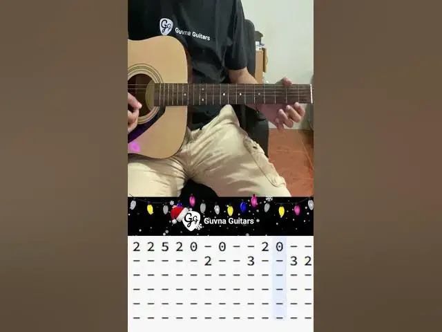 'Video thumbnail for Rudolph The Red Nosed Reindeer  Guitar Tutorial (easy xmas song for beginners) - Guvna Guitars'