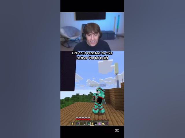 Video thumbnail for Dr dounut reacted to this huge nether portal build