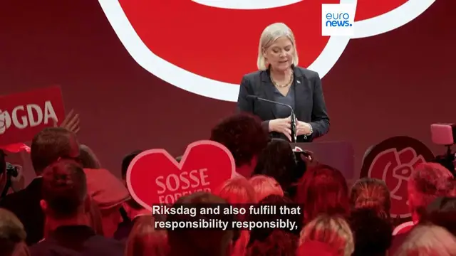Video thumbnail for Swedish centre-left holds slim election lead, but final result still too close to call