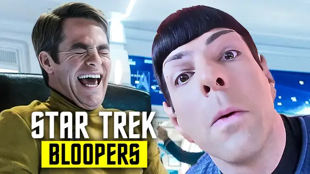 'Video thumbnail for The Funniest Star Trek Bloopers with Chris Pine & Benedict Cumberbatch'