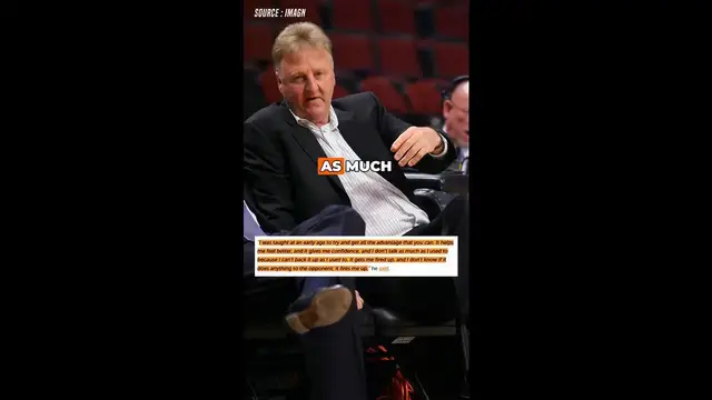 'Video thumbnail for Larry Bird Explains Why Trash-Talking Became His Identity'