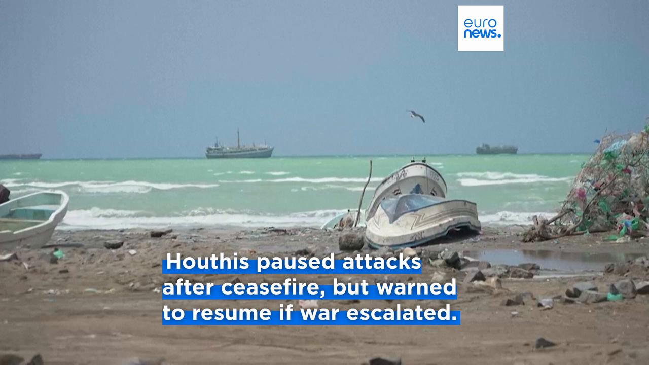 Video thumbnail for Houthis join Iran war fight, threatening Red Sea shipping amid Hormuz closure