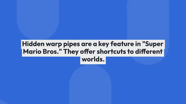 Video thumbnail for Hidden Warp Pipes in Super Mario Bros
