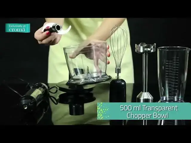 Video thumbnail for Croma Hand Blender, Chopper And Whisker