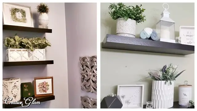 'Video thumbnail for NEW!! Floating Wall Shelves Decor Ideas __ 3 Bathroom Looks __ Decorate The Bathroom With Me'
