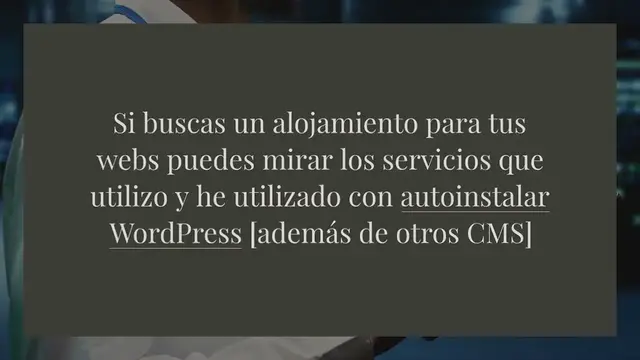 Video thumbnail for Hosting con autoinstalación de WordPress