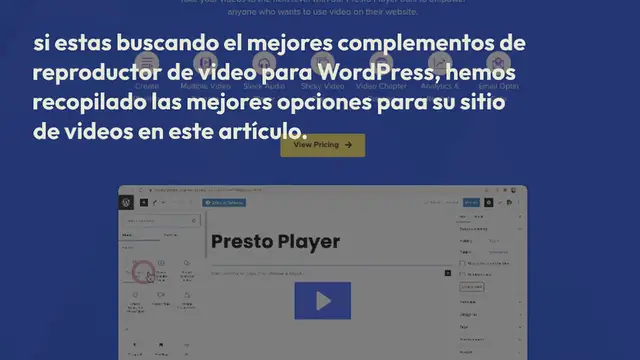 Video thumbnail for Los 18 mejores complementos de reproductor de video para WordPress