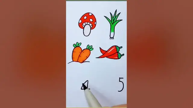 Video thumbnail for How to Draw Vegetables Easy Art Tutorial for Beginners #shorts