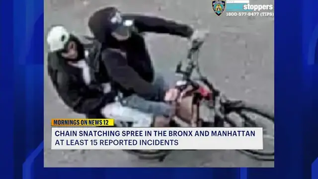 Video thumbnail for Moped duo wanted for jewelry robbery pattern in Bronx and Manhattan 