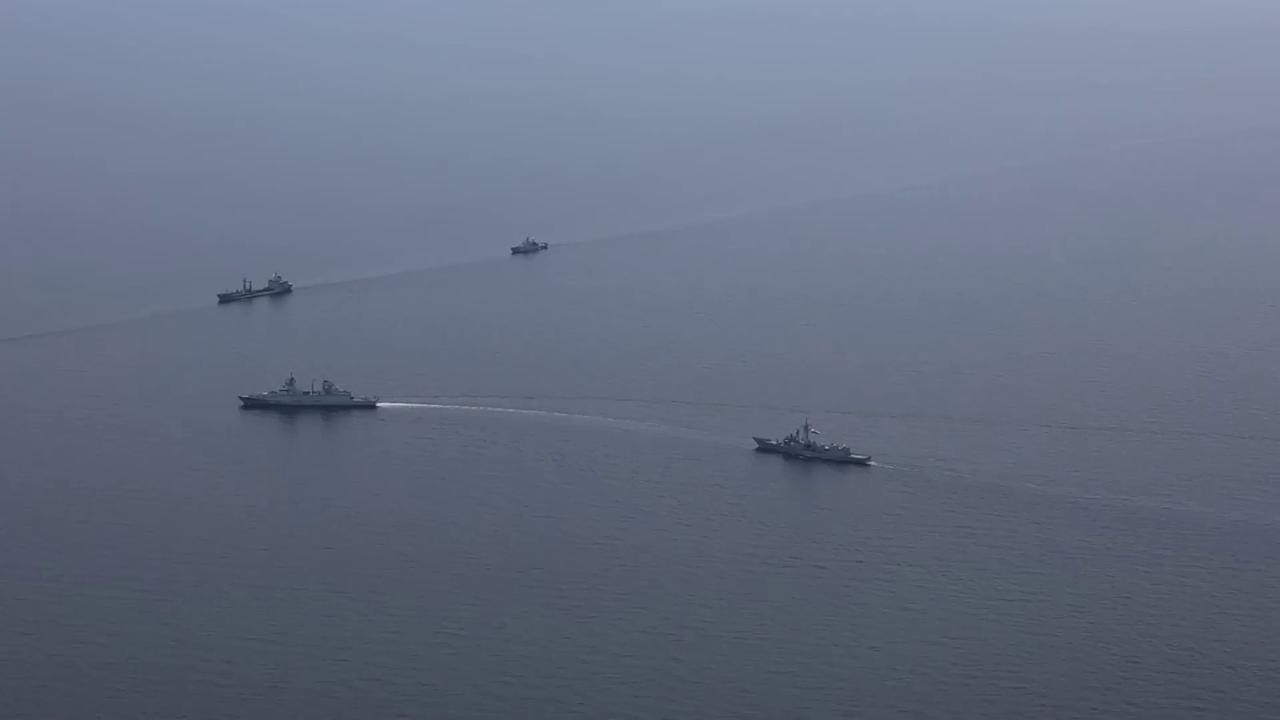 Video thumbnail for Finland: NATO Ships Sail In Formation During Baltic Sea Exercise.