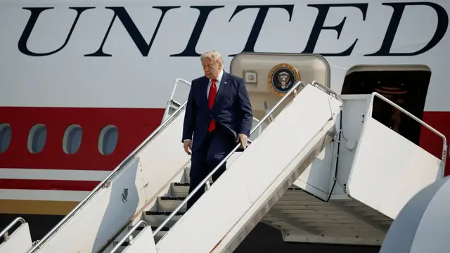 Video thumbnail for Trump heads to Ireland for diplomacy and golf amid planned protests