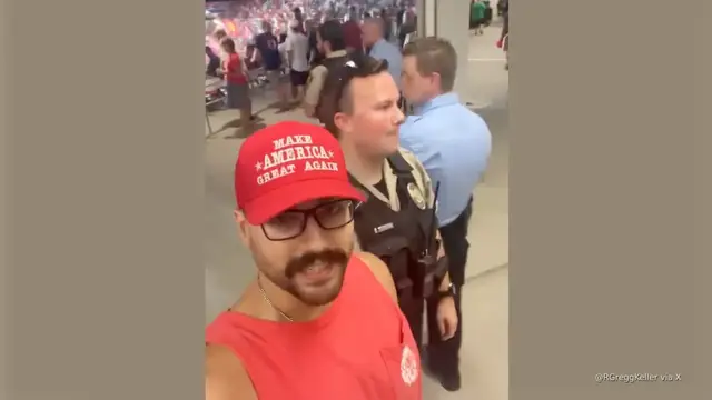 Video thumbnail for MLS fan gets booted from St. Louis stadium for wearing MAGA hat: Video