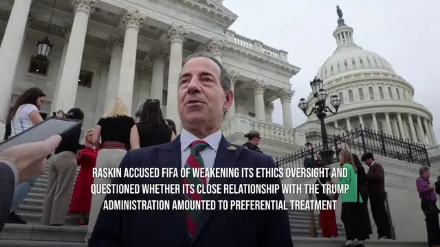 Video thumbnail for FIFA Chief Infantino Faces U.S. Congressional Scrutiny Over Trump Ties.