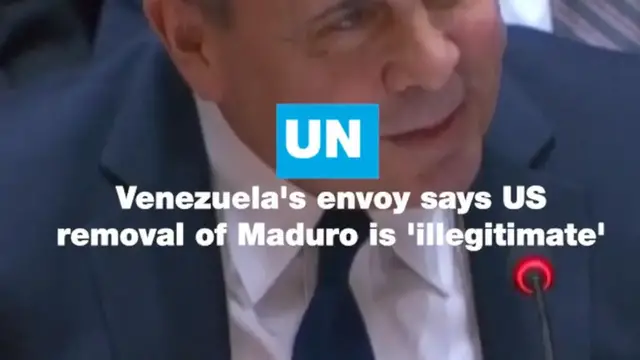 Video thumbnail for Venezuela's UN Ambassador says US removal of Maduro is 'illegitimate'