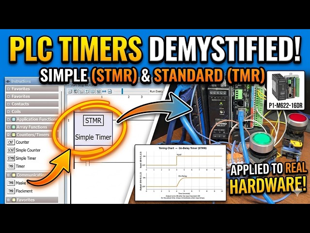 Video thumbnail for P1-M622-16DR Mini PLC – Timer Instructions!⏱️