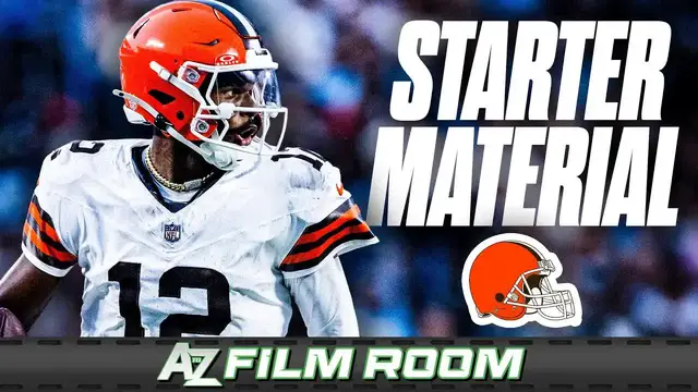 'Video thumbnail for a to z sports film room: shedeur sanders' nfl potential: film breakdown of his first preseason game'