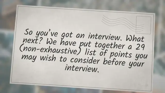 Video thumbnail for 29 Step Interview Checklist