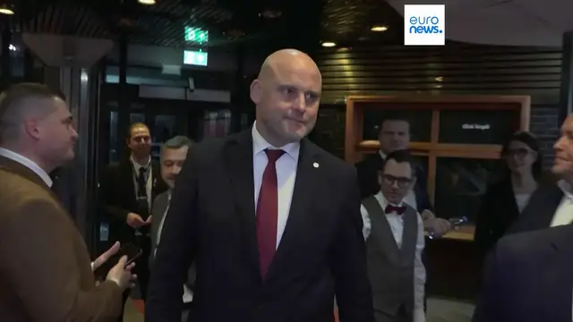 Video thumbnail for Latvia: Exit polls show ruling party leading as populist party gains momentum