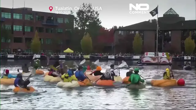 'Video thumbnail for Giant pumpkin regatta makes a splash in Oregon'