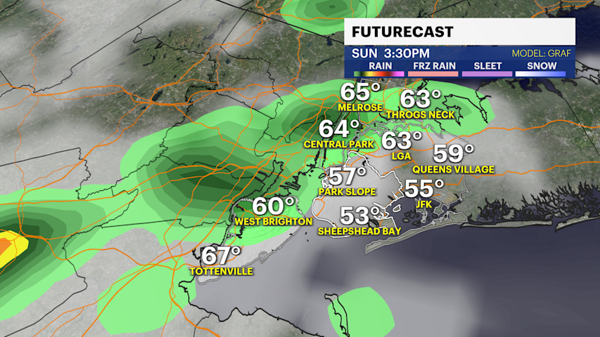 Video thumbnail for Sunny Mother's Day on Sunday before afternoon showers for the Bronx