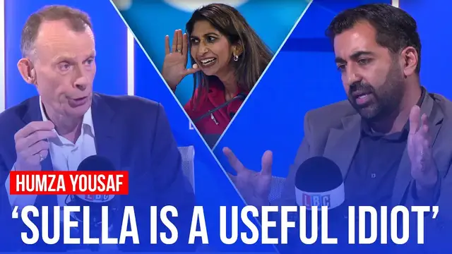 Video thumbnail for Humza Yousaf responds to Suella Braverman's 'Englishness' remarks