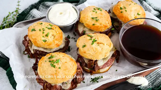 Video thumbnail for French Dip Biscuits Recipe