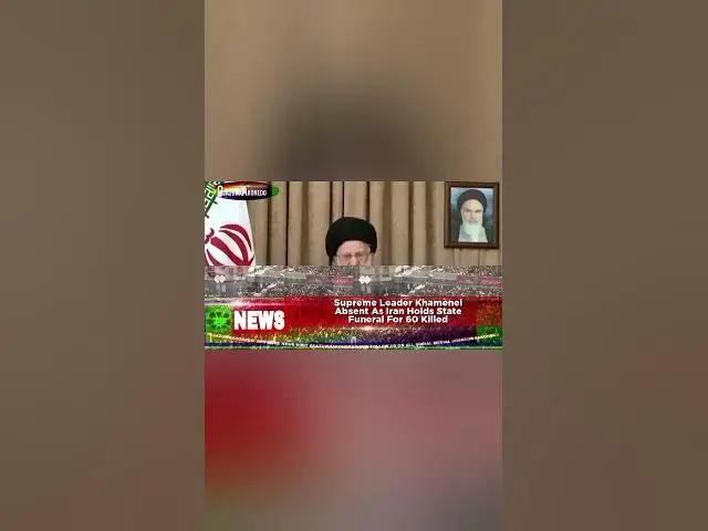 Video thumbnail for Supreme Leader Khamenei Absent As Iran Holds State Funeral For 60 Killed