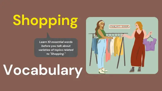 Video thumbnail for 10 Everyday Words Related to SHOPPING || Vocabulary || ESL Advice