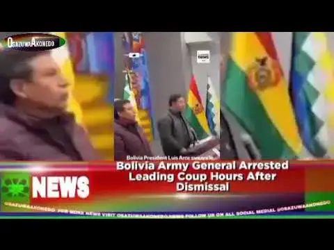 Video thumbnail for Bolivia Army General Arrested Leading Coup Hours After Dismissal ~ OsazuwaAkonedo