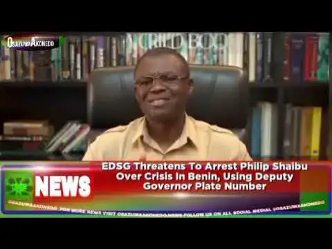 Video thumbnail for EDSG Threatens To Arrest Philip Shaibu Over Crisis In Benin, Using Deputy Governor Plate Number