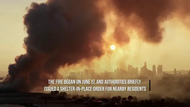 Video thumbnail for LA Warehouse Fire Continues To Burn As Air Quality Concerns Grow.