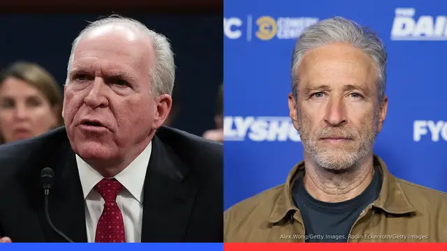 'Video thumbnail for Former CIA head accused of lying to Congress; Jon Stewart calls Trump ‘king-esque’'