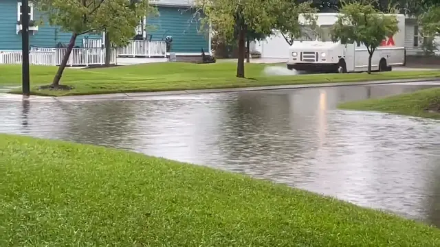 Video thumbnail for US: Heavy Rain Triggers Flash Flooding in Foley, Alabama.