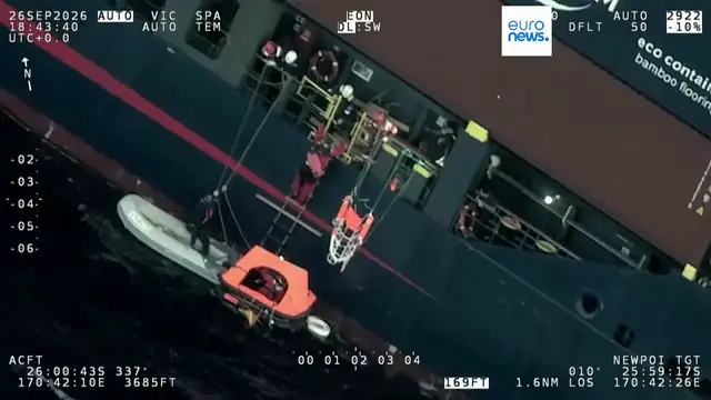 Video thumbnail for Four sailors rescued after sperm whale sinks yacht in South Pacific