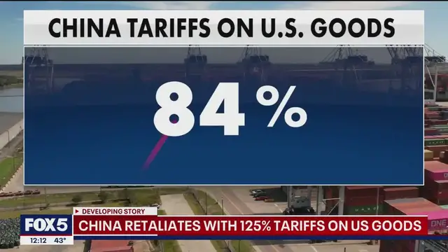 'Video thumbnail for China retaliates with 125% tariffs on US goods'