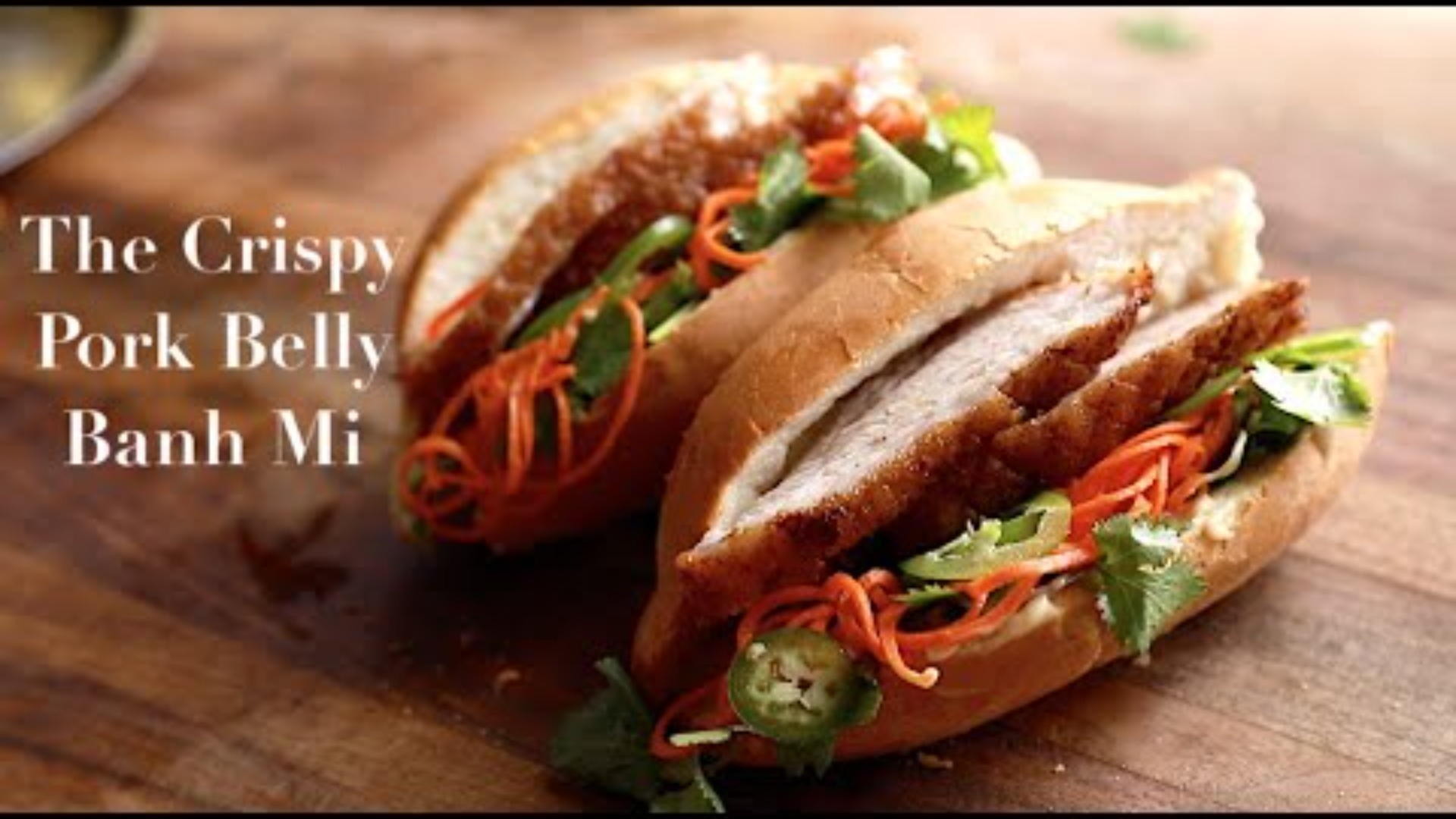 Video thumbnail for The Crispy Pork Belly Banh Mi