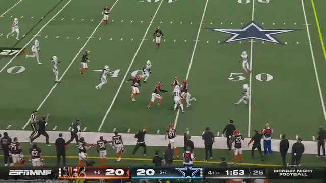 Video thumbnail for Cowboys Block Punt But Cincy Get Ball Back